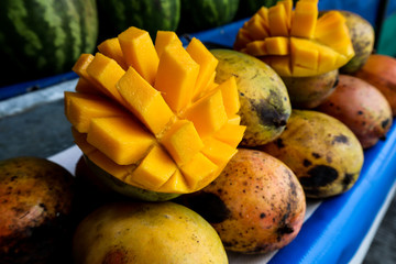 Mango on Display at Market in Mexico City