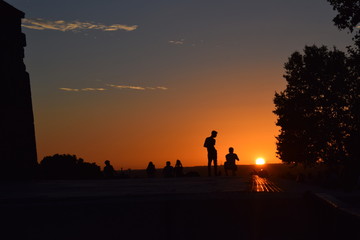 Fototapeta premium Atardecer en el parque