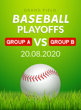 Baseball flyer poster design game tournament. Vector baseball banner sport invitation illustration