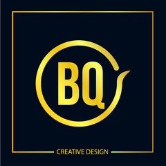 Initial Letter BQ Logo Template Design