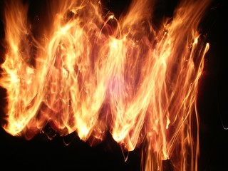 Streaks of flame