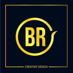 Initial Letter BR Logo Template Design
