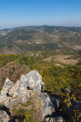 Autumn landscape of Ruen Mountain - northern part of Vlahina Mountain, Kyustendil Region, Bulgaria