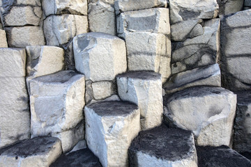 Basalt Sea Stacks on Reynisfjara Beach in Iceland