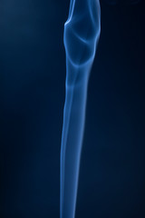 Abstract blue smoke swirls