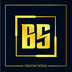 Initial Letter BS Logo Template Design