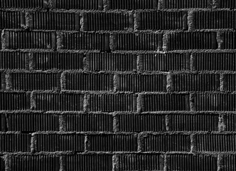 Dark black background texture of brick.