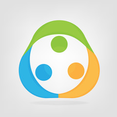 Teamwork unity people identity business card logo icon