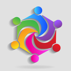 Logo teamwork unity partners people