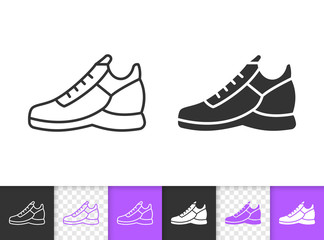 Women Shoes simple black line vector icon