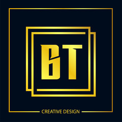 Initial Letter BT Logo Template Design