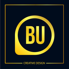 Initial Letter BU Logo Template Design
