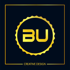 Initial Letter BU Logo Template Design