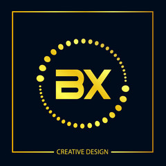 Initial Letter BX Logo Template Design