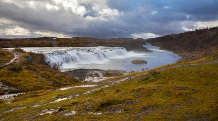 Fototapeta na wymiar Faxi Waterfall in Iceland