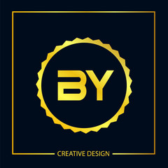 Initial Letter BY Logo Template Design