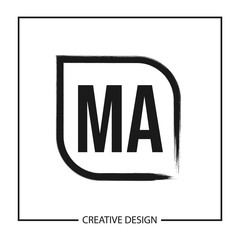 Initial Letter MA Logo Template Design