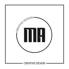 Initial Letter MA Logo Template Design