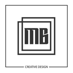 Initial Letter MB Logo Template Design