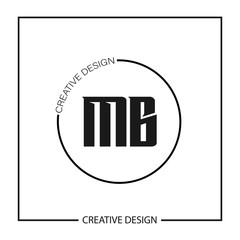 Initial Letter MB Logo Template Design