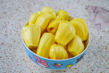 jackfruit in the cup on the table