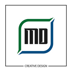 Initial Letter MD Logo Template Design