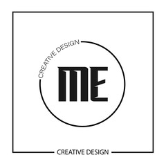 Initial Letter ME Logo Template Design