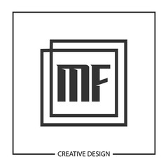 Initial Letter MF Logo Template Design