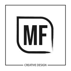 Initial Letter MF Logo Template Design