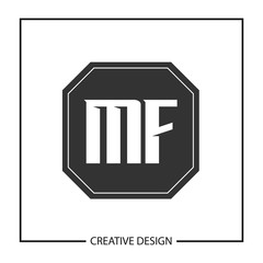Initial Letter MF Logo Template Design