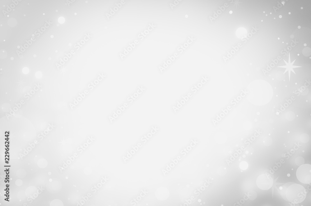 Canvas Prints white and silver lights on bokeh abstract background.