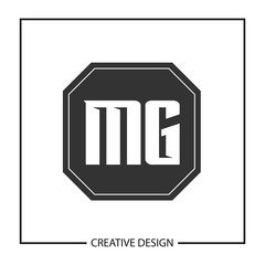 Initial Letter MG Logo Template Design