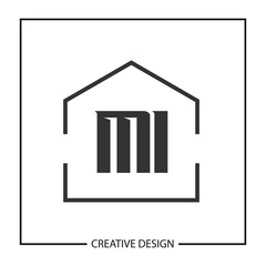 Initial Letter MI Logo Template Design