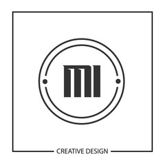 Initial Letter MI Logo Template Design