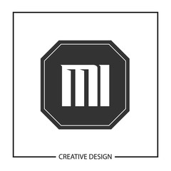 Initial Letter MI Logo Template Design