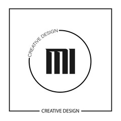 Initial Letter MI Logo Template Design