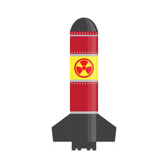 Isolated nuclear missile icon. Vector illustration design