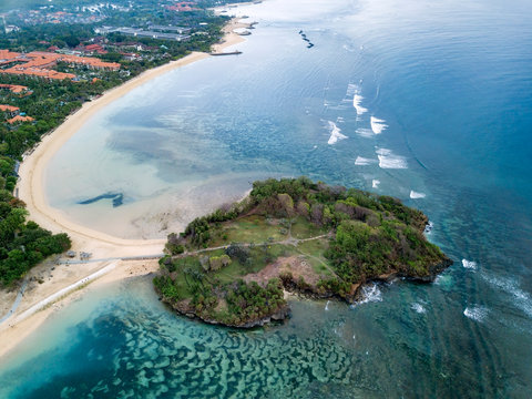 Indonesia, Bali, Aerial view of Nusa Dua beach