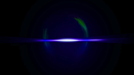 Blue lens flare light