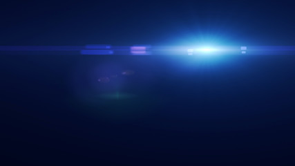 Blue lens flare light