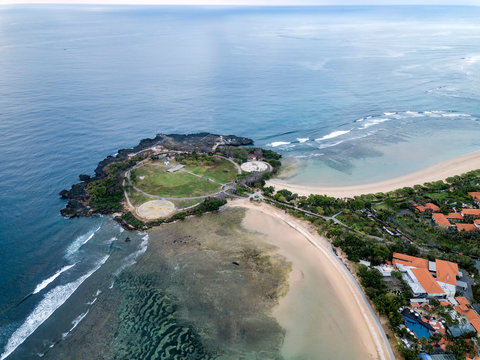 Indonesia, Bali, Aerial view of Nusa Dua beach