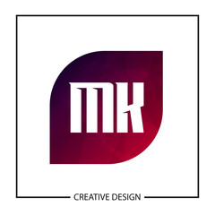 Initial Letter MK Logo Template Design