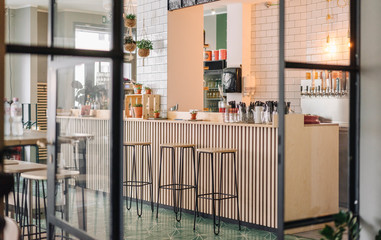 Bar in a restaurant, interior shot