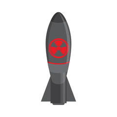 Isolated nuclear missile icon. Vector illustration design