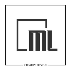 Initial Letter ML Logo Template Design