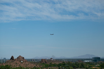 Plane take off in Phoenix, Arizona