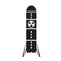 Isolated nuclear missile icon. Vector illustration design