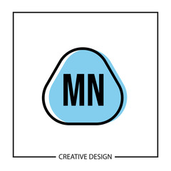 Initial Letter MN Logo Template Design