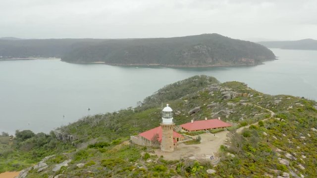 Sydney palm beach lighthouse drone footage