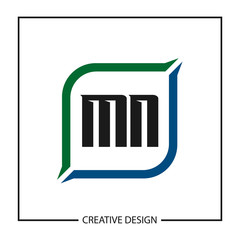 Initial Letter MN Logo Template Design